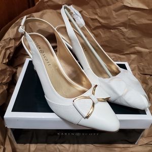 Karen Scott Gladiss Bow Accented Slingback Heels